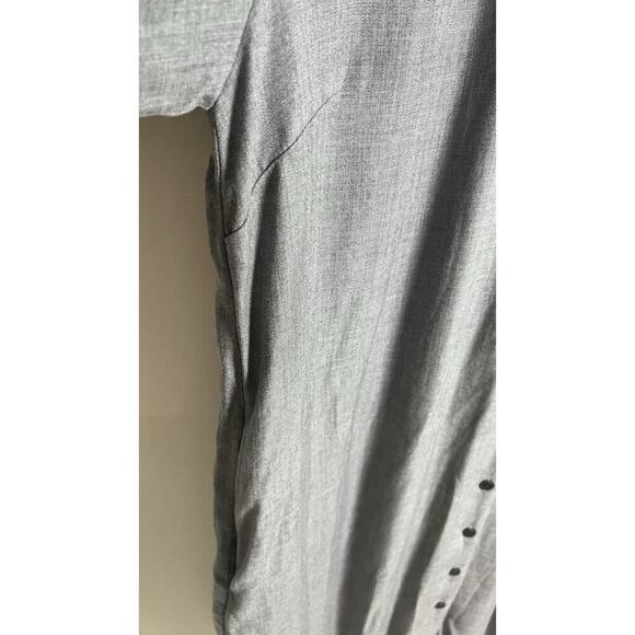 Frank And Oak Size Large Minimalist Black Chambray Career Button‎ Up Shirt Dress - Picture 3 of 9